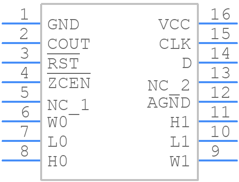 DS1801S+ - Analog Devices - PCB symbol