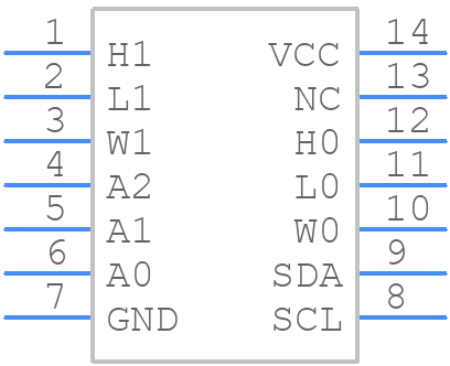 DS1803E-050+ - Analog Devices - PCB symbol