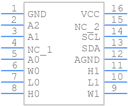 DS1807S+ - Analog Devices - PCB symbol