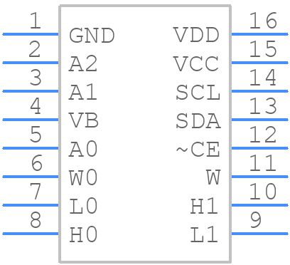 DS1808Z-050+ - Analog Devices - PCB symbol