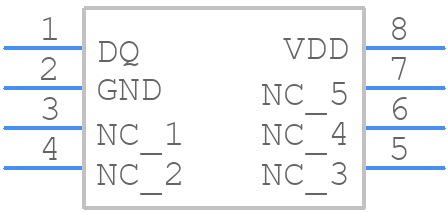 DS1821S+ - Analog Devices - PCB symbol