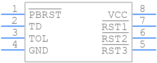DS1830AU+ - Analog Devices - PCB symbol