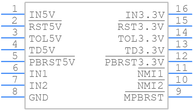 DS1831S+ - Analog Devices - PCB symbol