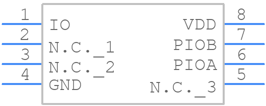 DS28EA00U+ - Analog Devices - PCB symbol