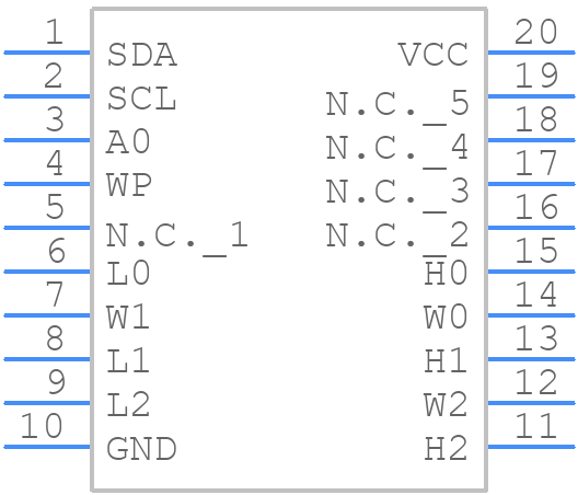 DS3903E-020+ - Analog Devices - PCB symbol