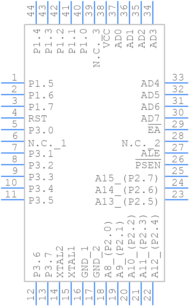 DS80C323-ECD+ - Analog Devices - PCB symbol