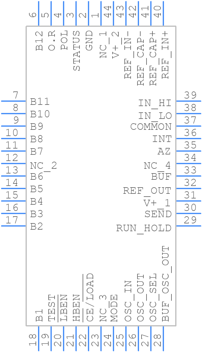 ICL7109CQH+D - Analog Devices - PCB symbol