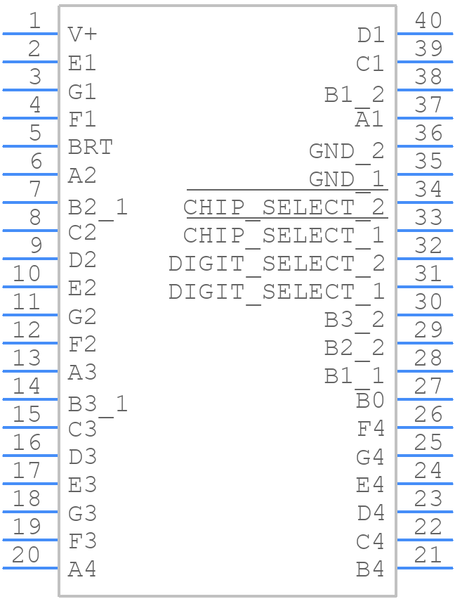 ICM7212AMIPL+ - Analog Devices - PCB symbol