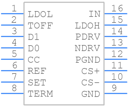MAX1641EEE+ - Analog Devices - PCB symbol