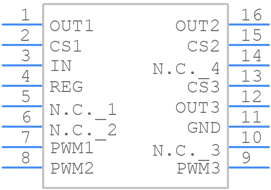 MAX16824AUE+ - Analog Devices - PCB symbol