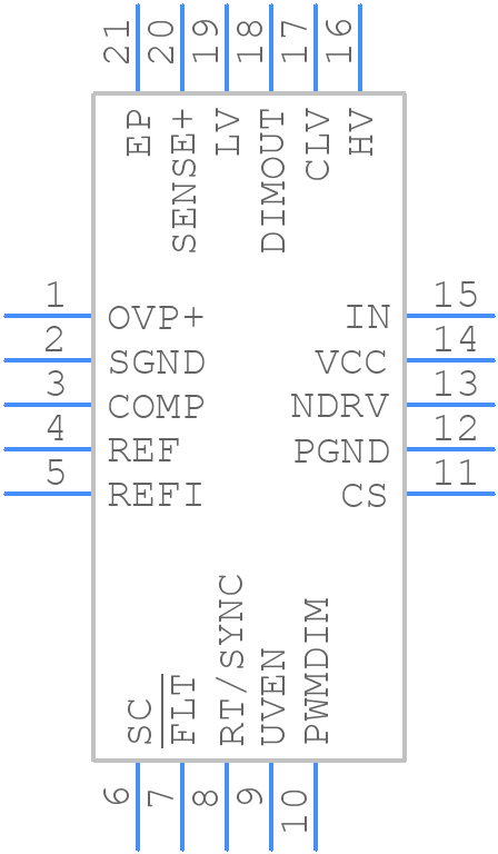 MAX16834ATP+ - Analog Devices - PCB symbol