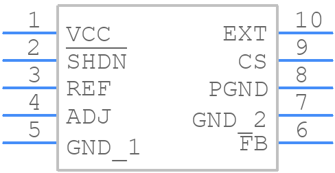 MAX1698AEUB+ - Analog Devices - PCB symbol