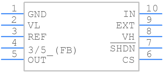 MAX1745AUB+ - Analog Devices - PCB symbol