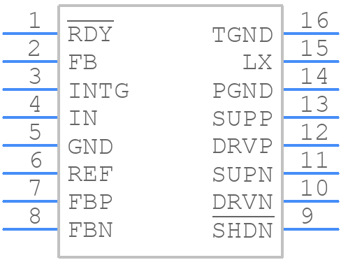 MAX1748EUE+ - Analog Devices - PCB symbol