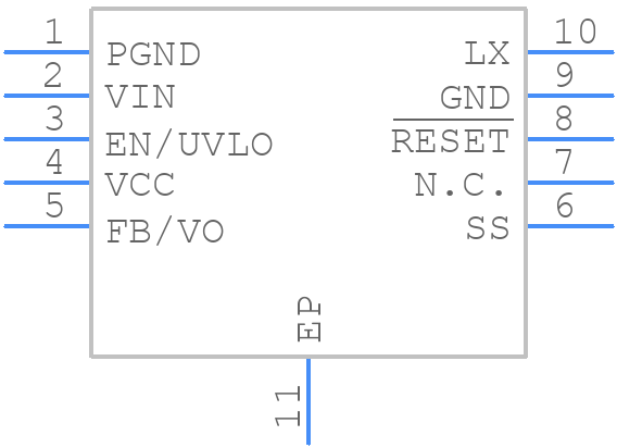 MAX17501EATB+ - Analog Devices - PCB symbol