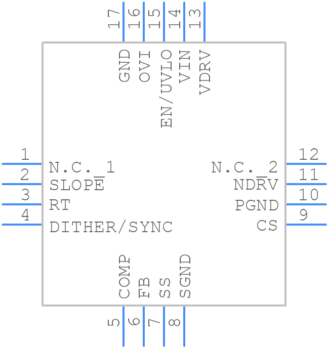 MAX17595ATE+ - Analog Devices - PCB symbol