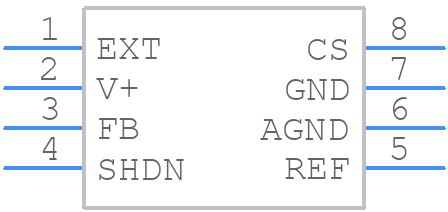 MAX1771CPA+ - Analog Devices - PCB symbol