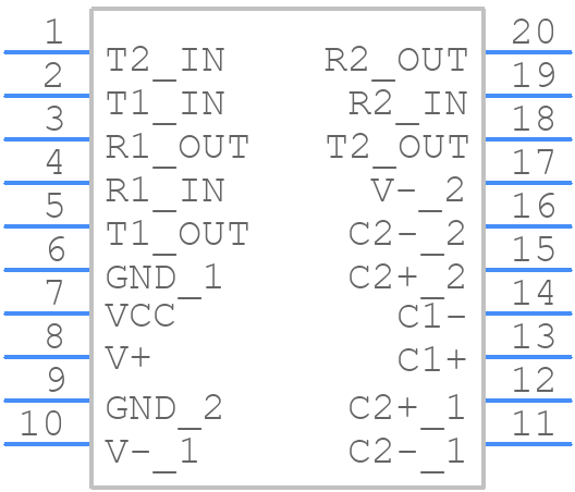 MAX203ECWP+G36 - Analog Devices - PCB symbol