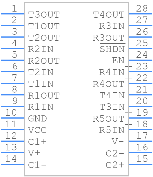 MAX213EAI+ - Analog Devices - PCB symbol