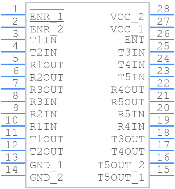 MAX225CWI+G36 - Analog Devices - PCB symbol