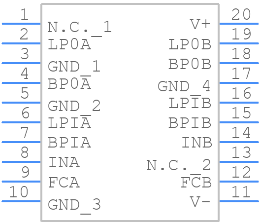 MAX275AEWP+ - Analog Devices - PCB symbol