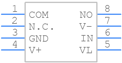 MAX318CSA+ - Analog Devices - PCB symbol