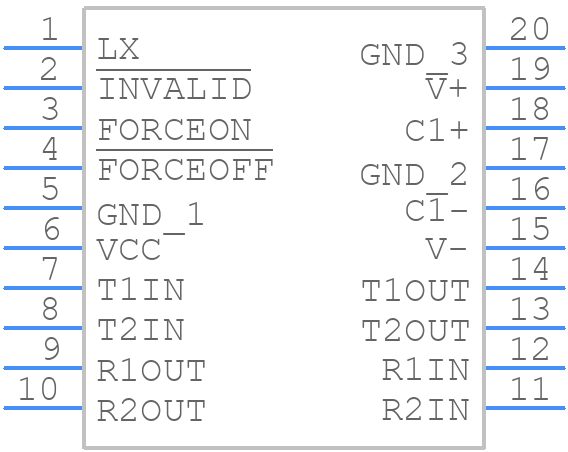 MAX3218EAP+ - Analog Devices - PCB symbol