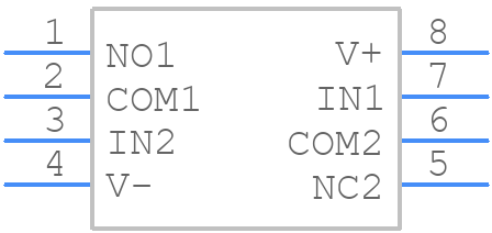 MAX325ESA+ - Analog Devices - PCB symbol