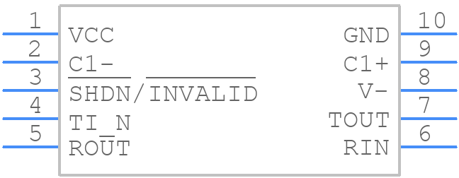 MAX3313CUB+ - Analog Devices - PCB symbol