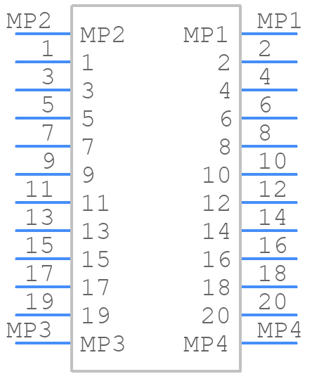 BM14B(0.8)-20DS-0.4V(51) - Hirose - PCB symbol