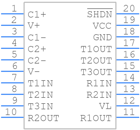 MAX3386EEUP+ - Analog Devices - PCB symbol