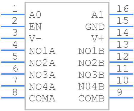 MAX339CSE+ - Analog Devices - PCB symbol