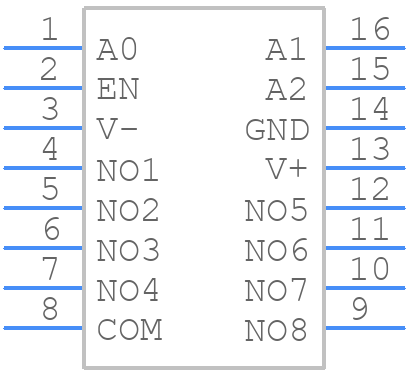 MAX339ESE+ - Analog Devices - PCB symbol