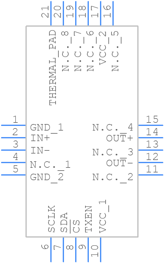 MAX3518ETP+ - Analog Devices - PCB symbol