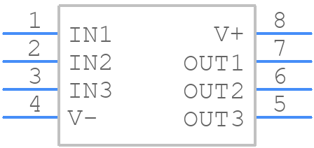 MAX366CSA+ - Analog Devices - PCB symbol