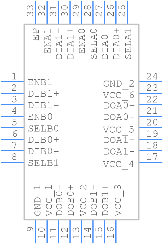 MAX3840ETJ+ - Analog Devices - PCB symbol