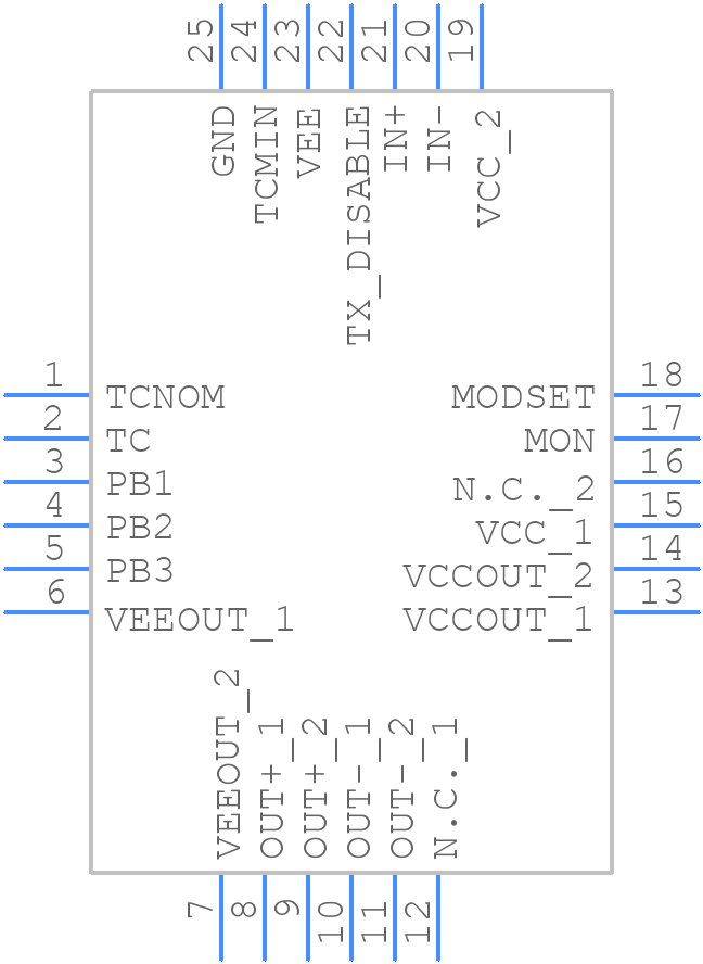 MAX3967AETG+ - Analog Devices - PCB symbol