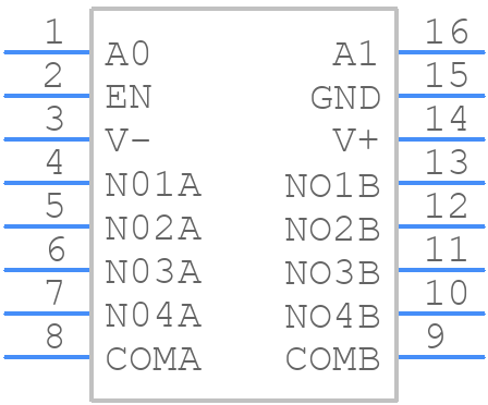 MAX399CSE+ - Analog Devices - PCB symbol