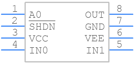 MAX4313EUA+ - Analog Devices - PCB symbol