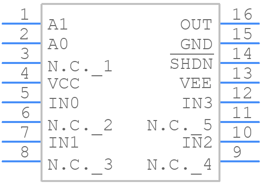MAX4314EEE+ - Analog Devices - PCB symbol