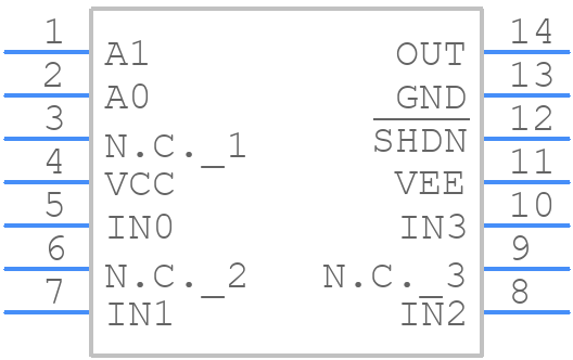 MAX4314ESD+ - Analog Devices - PCB symbol