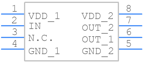MAX4420CPA+ - Analog Devices - PCB symbol