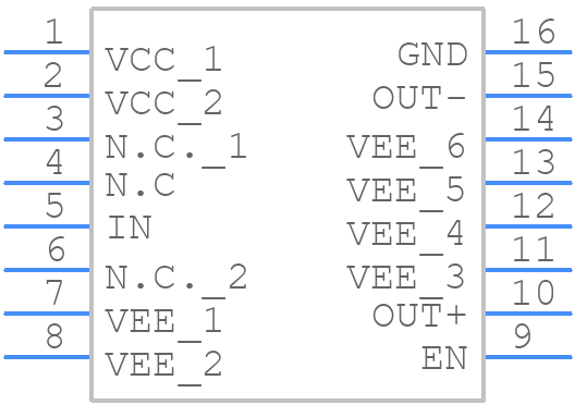 MAX4447ESE+ - Analog Devices - PCB symbol