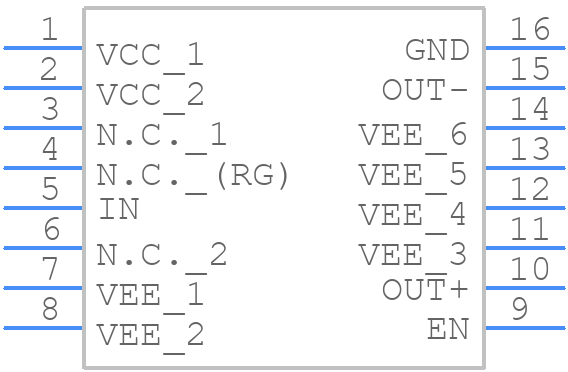 MAX4448ESE+ - Analog Devices - PCB symbol