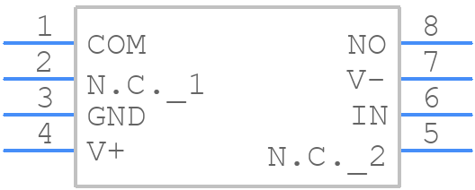 MAX4656EUA+ - Analog Devices - PCB symbol