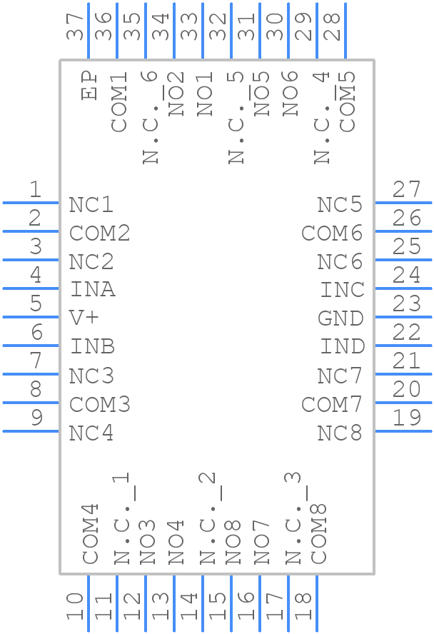 MAX4760ETX+ - Analog Devices - PCB symbol