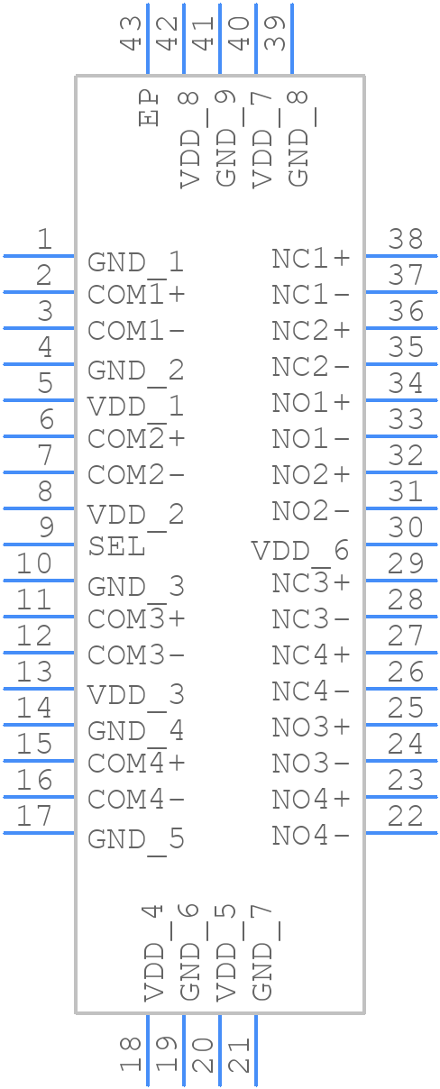 MAX4886ETO+ - Analog Devices - PCB symbol