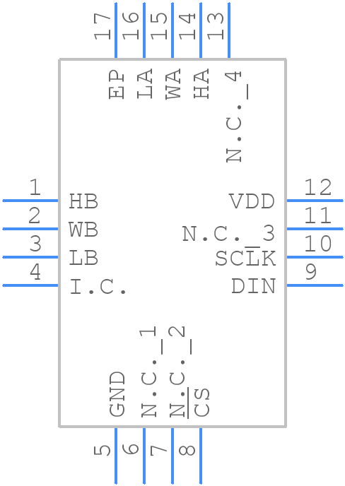 MAX5386LATE+ - Analog Devices - PCB symbol