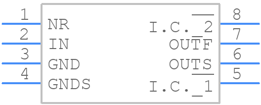 MAX6126B21+ - Analog Devices - PCB symbol
