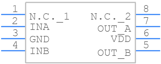 MAX627CPA+ - Analog Devices - PCB symbol
